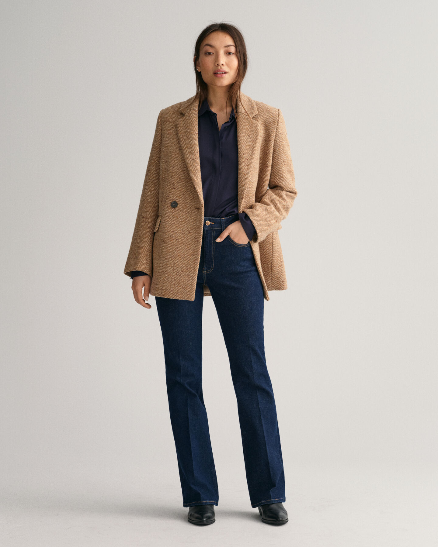 Regular Fit satijnen hemd