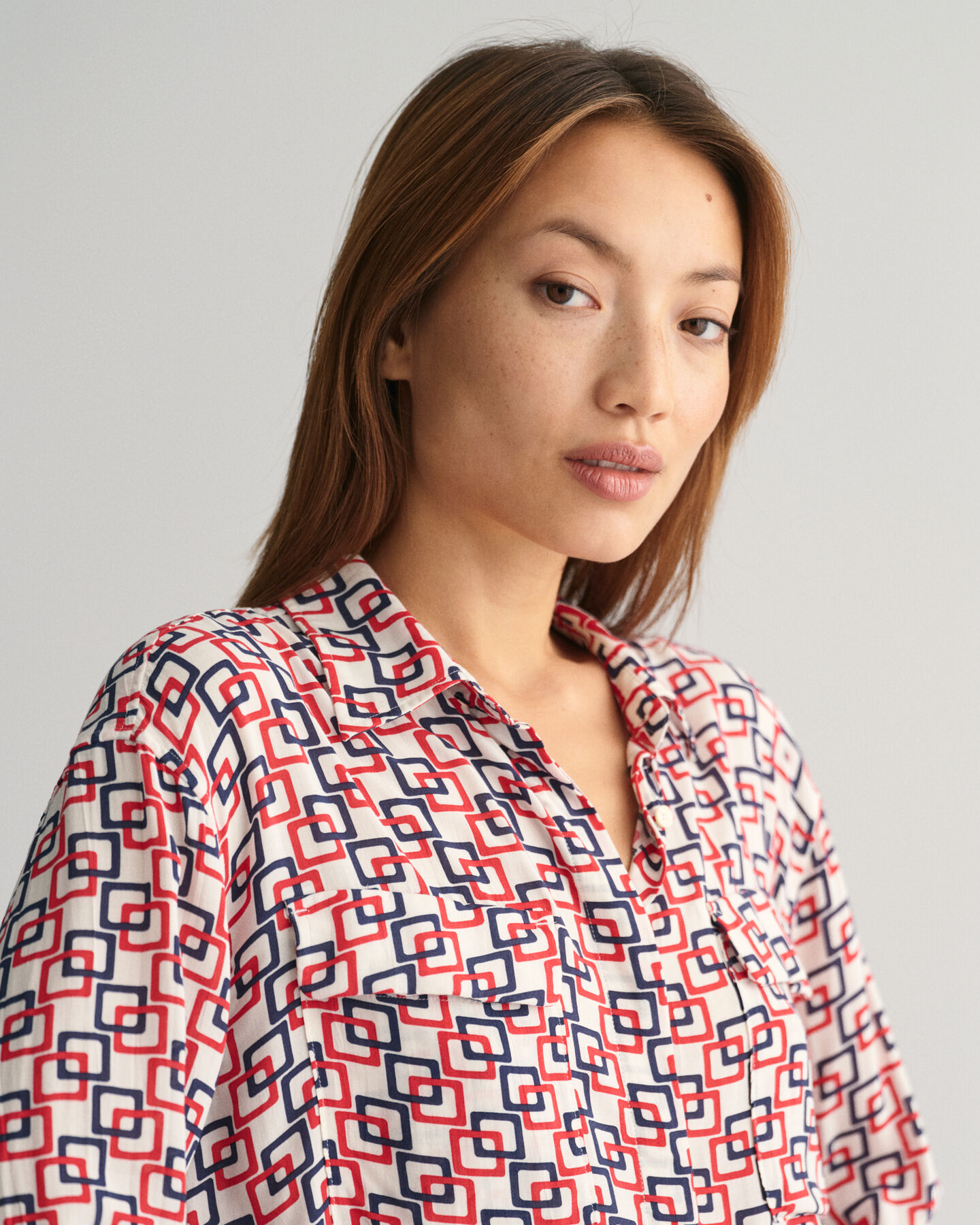 Relaxed Fit hemd met geometrische print