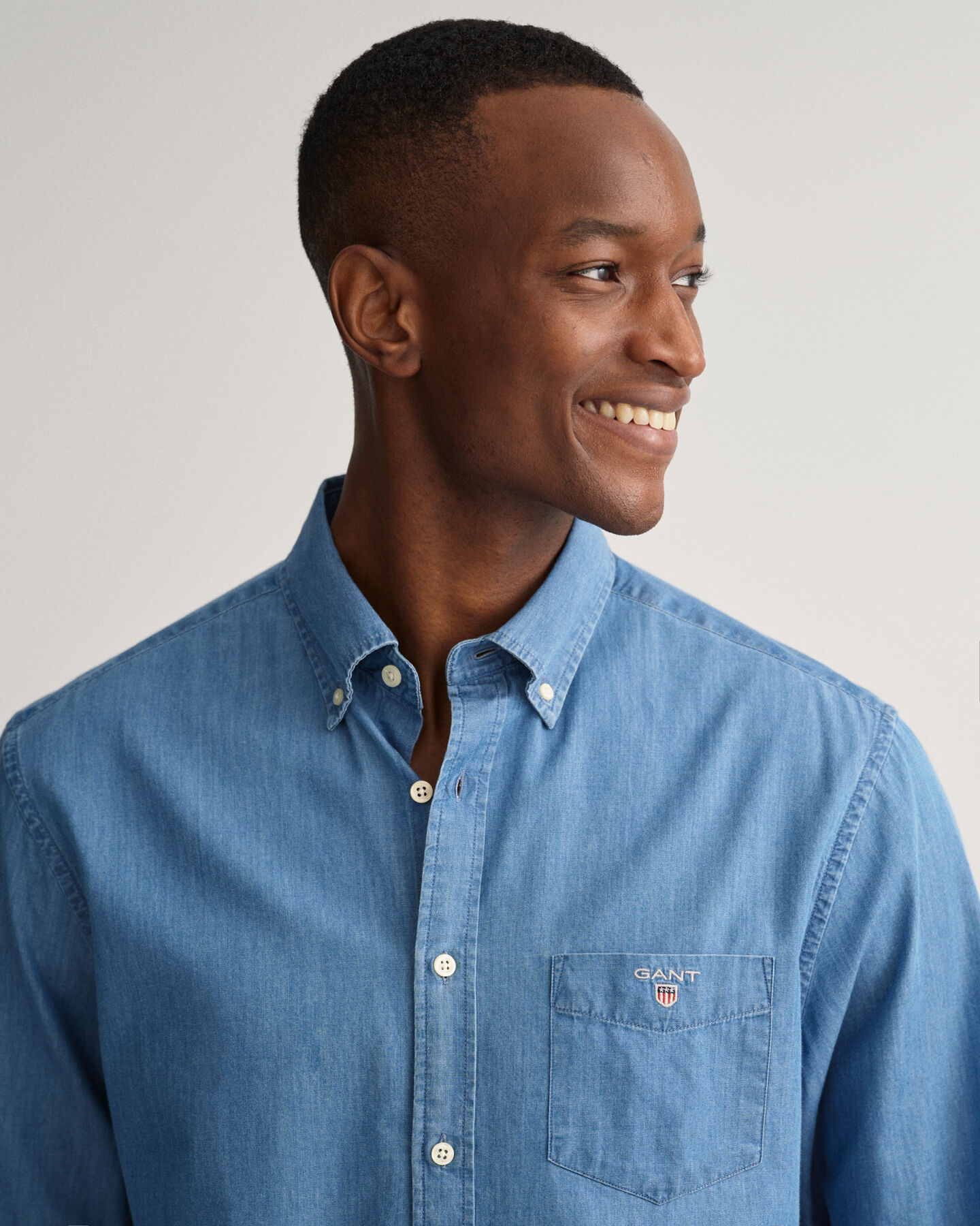 Regular Fit indigo hemd