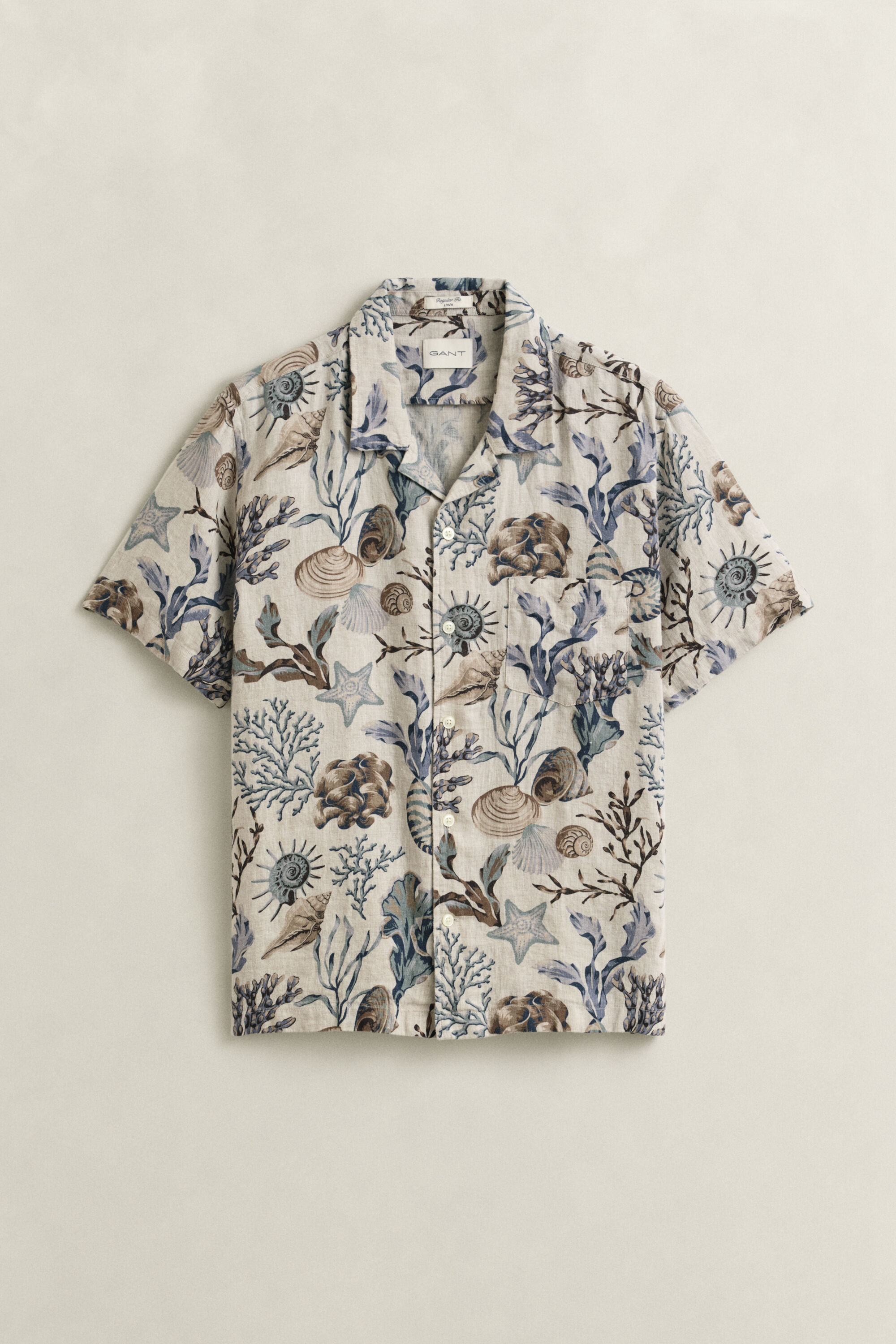Chemise en lin imprimée
