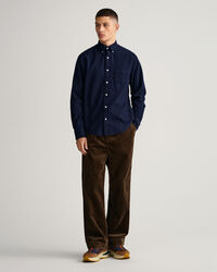 Regular Fit hemd met visgraatmotief