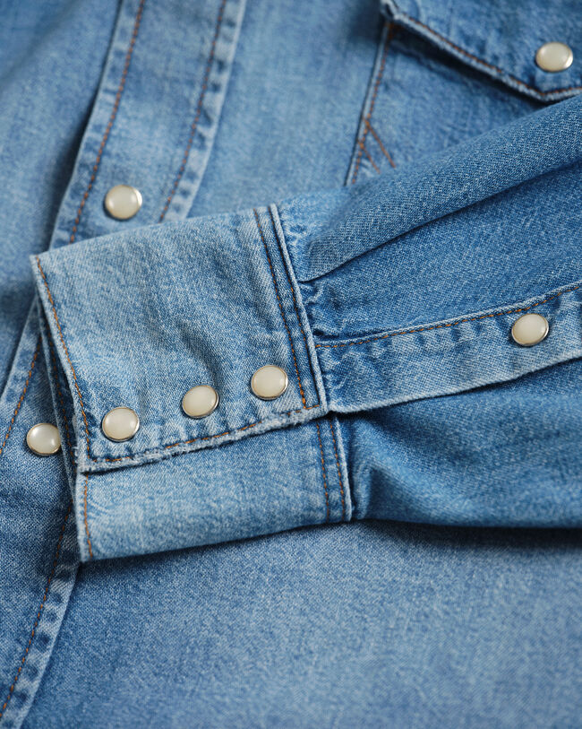 Chemise relaxed fit en denim Western Wrangler x GANT