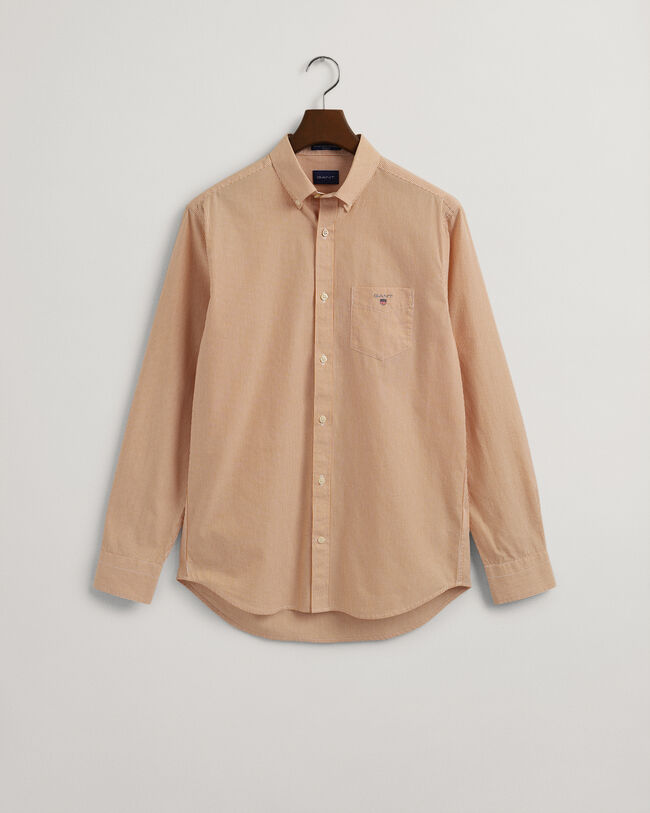 Regular Fit hemd met Bankerstreepje van poplin