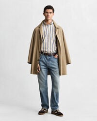 Chemise coupe regular en popeline à rayures