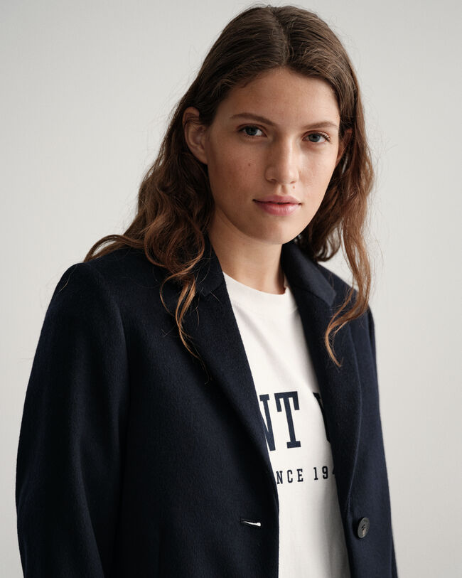 Getailleerde jas van wolmix