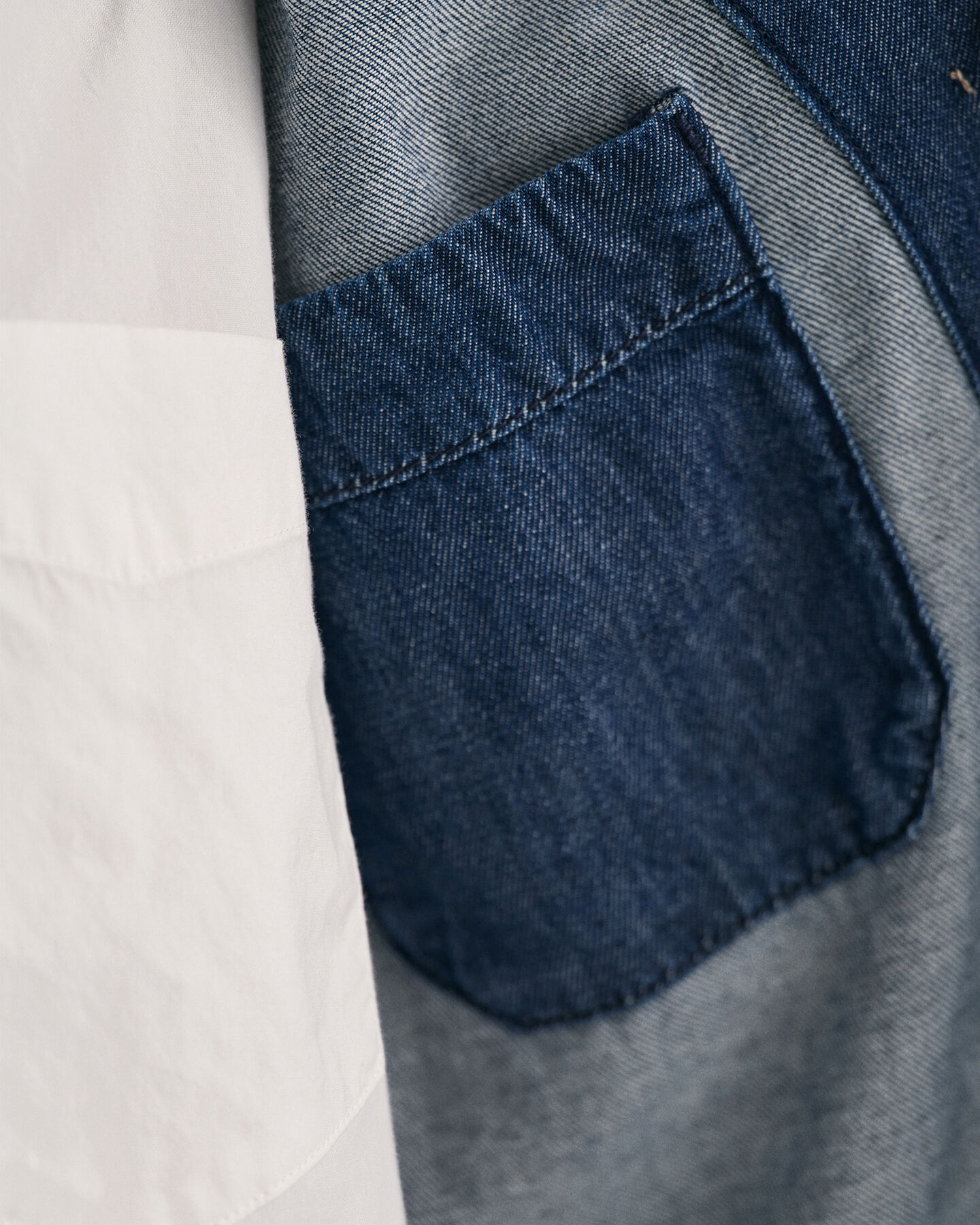 Chambray overhemdjack