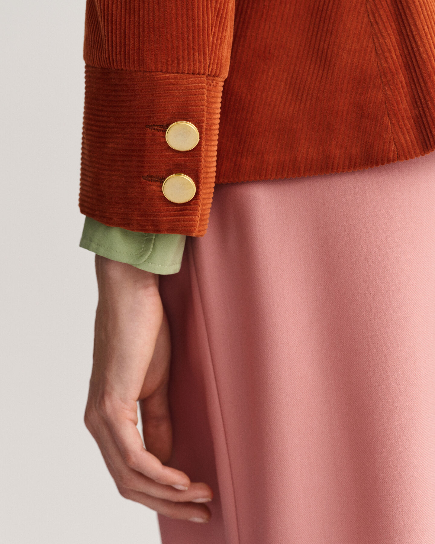 Veste blazer slim en velours côtelé