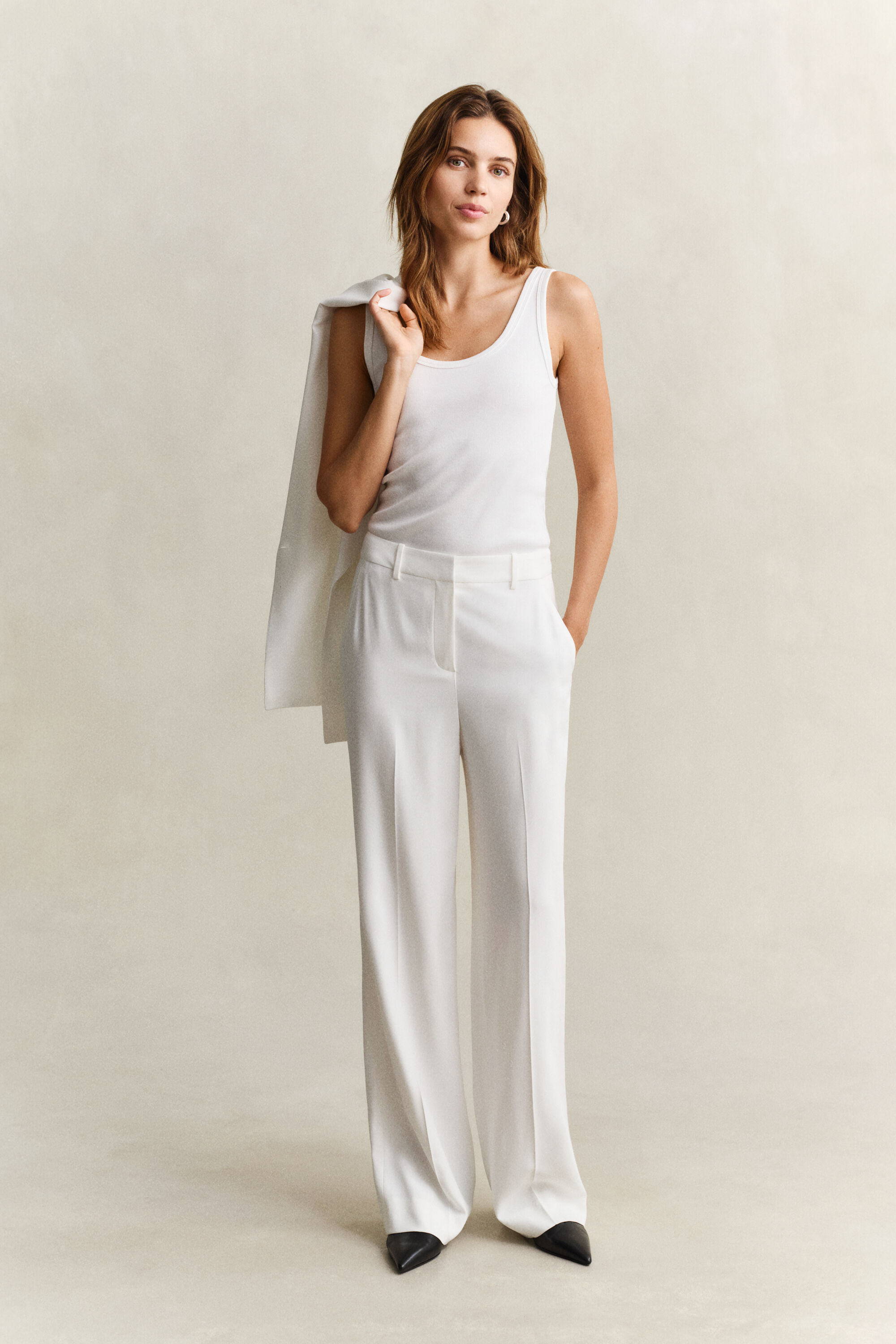 Pantalon habillé en crêpe