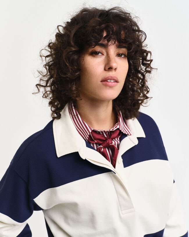 Rugger en piqué texturé à colour-block