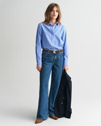 Chemise coupe regular en popeline à rayures classique