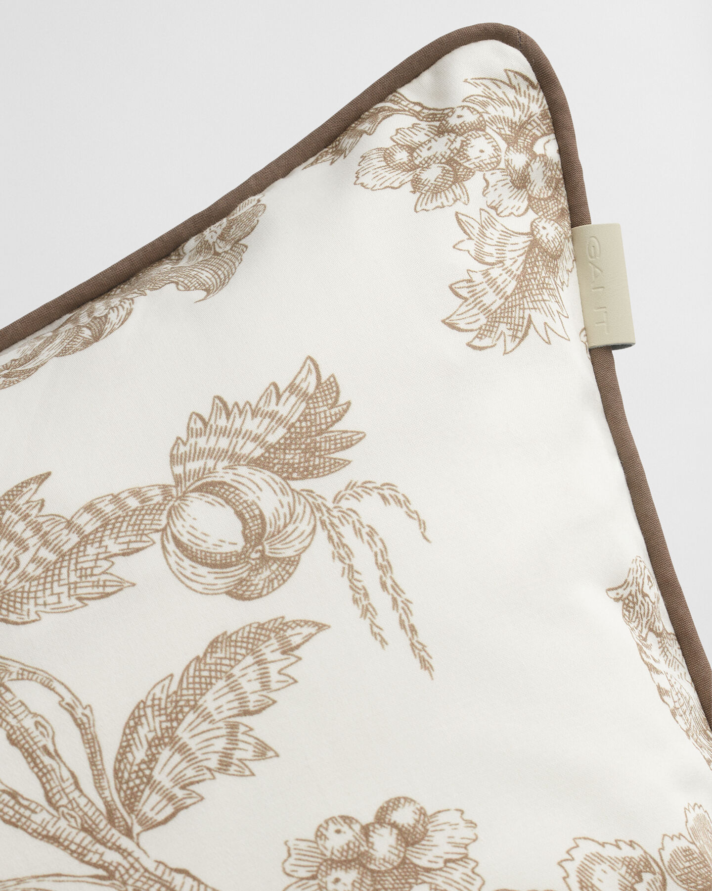 Housse de coussin en satin à imprimé arbres