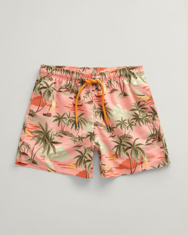 Hawaiian Print Swim Shorts