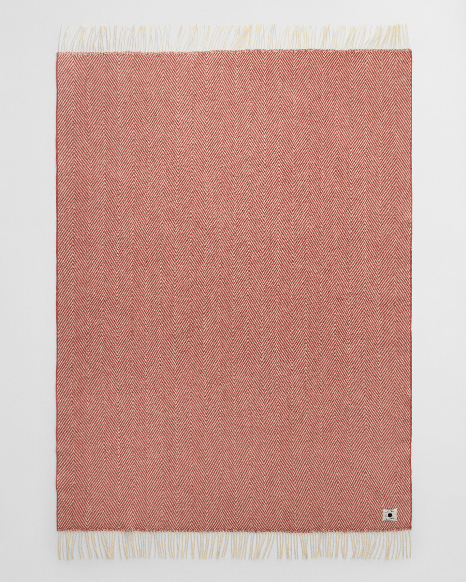 Jeté de lit en laine à chevrons