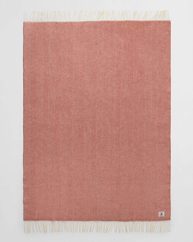 Jeté de lit en laine à chevrons