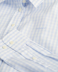 Regular Fit poplin hemd met Gingham-ruitje
