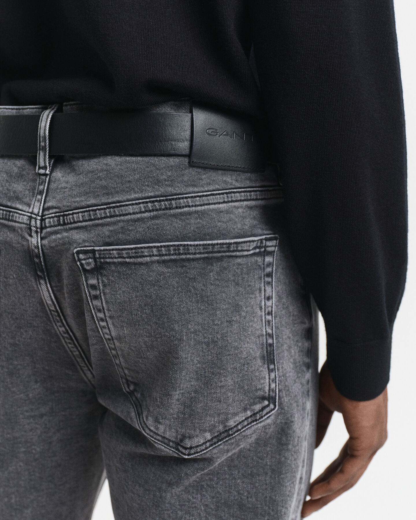 Jean regular fit noir délavé