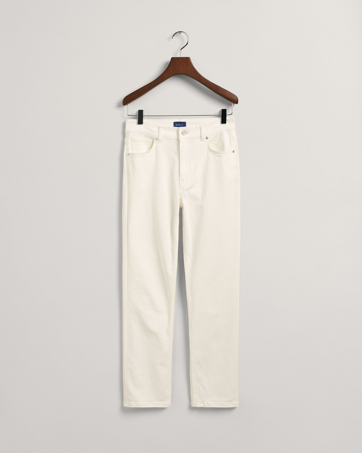 Witte iets kortere Slim Fit jeans