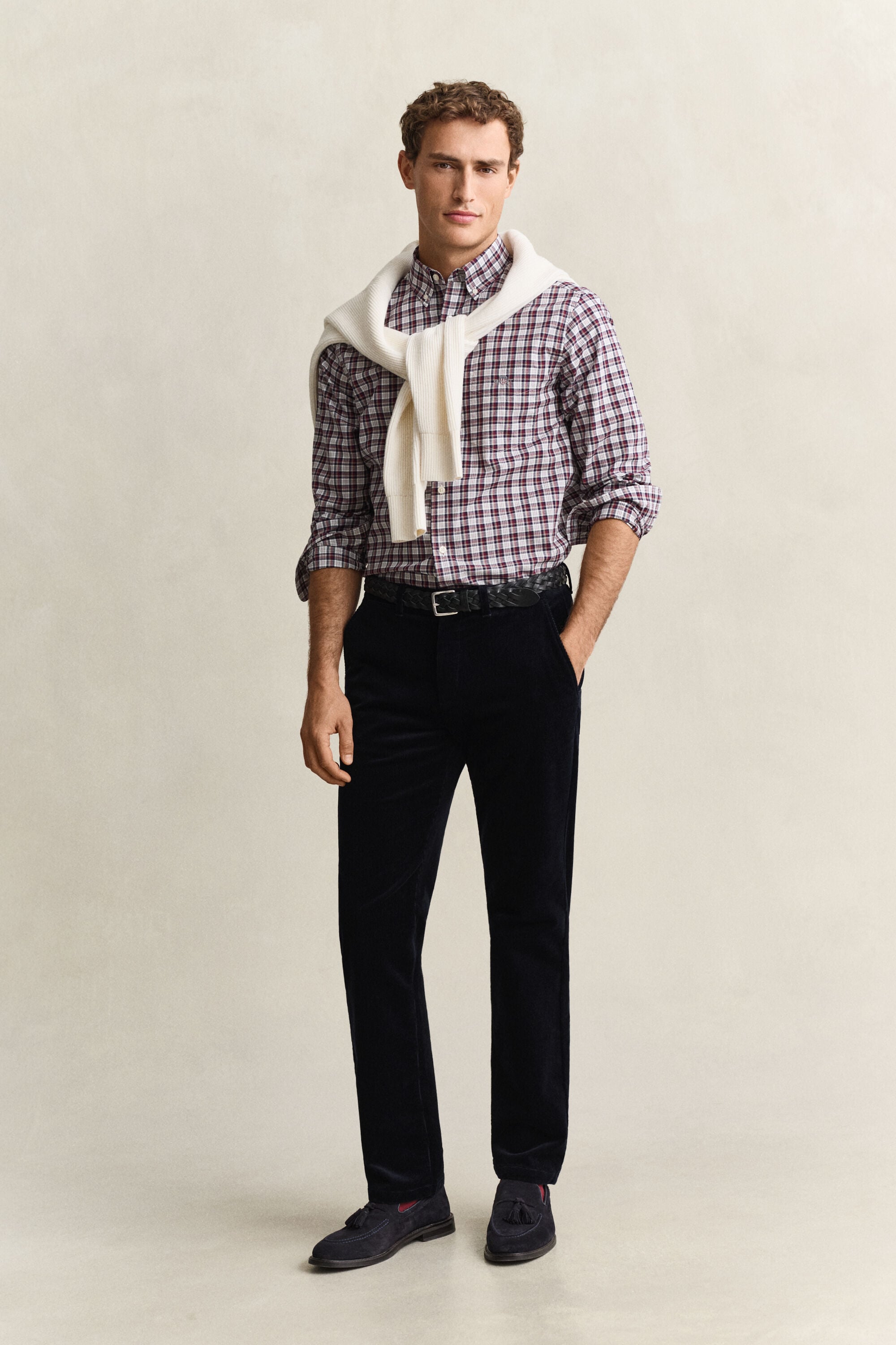 Pantalon Regular en velours côtelé