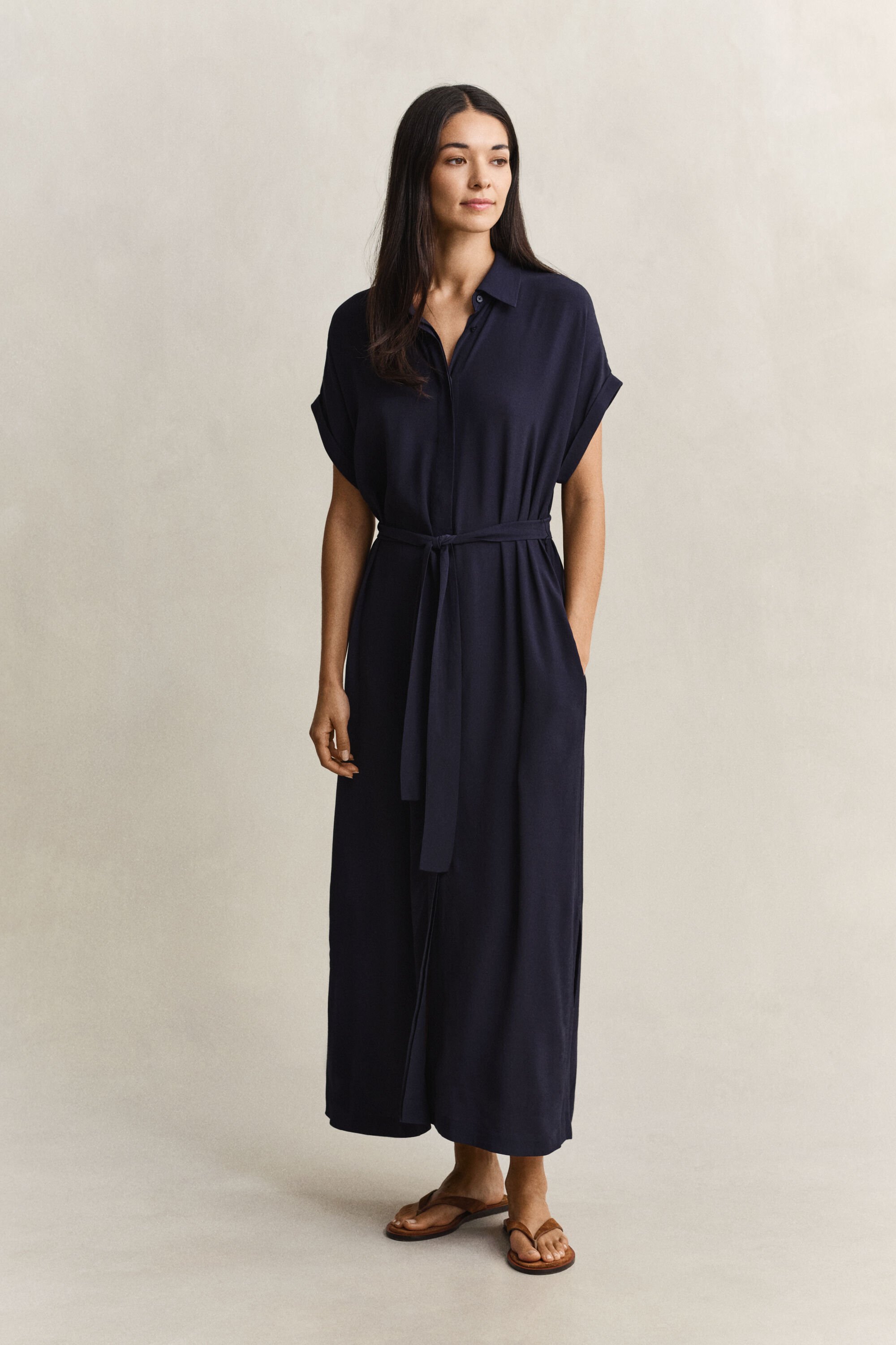 Robe-chemise à mancherons