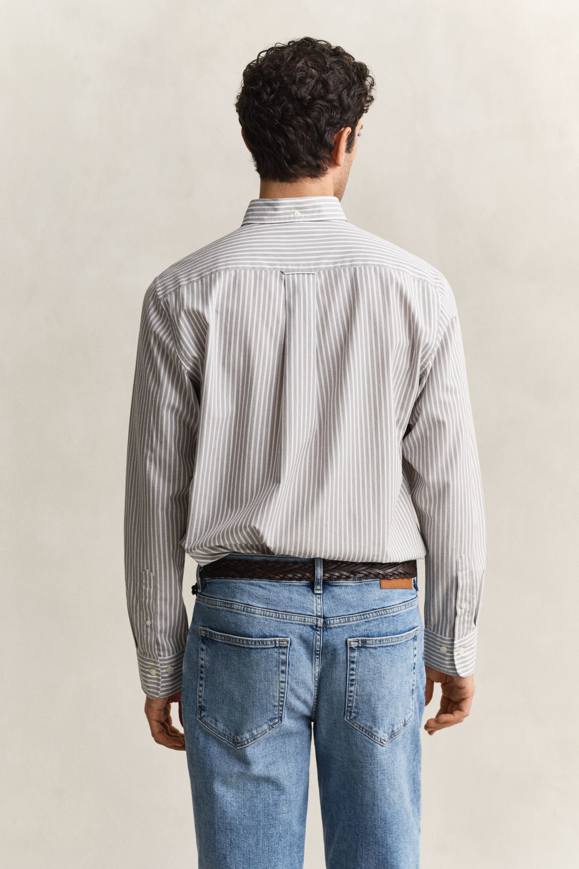 Chemise en popeline à rayures classique