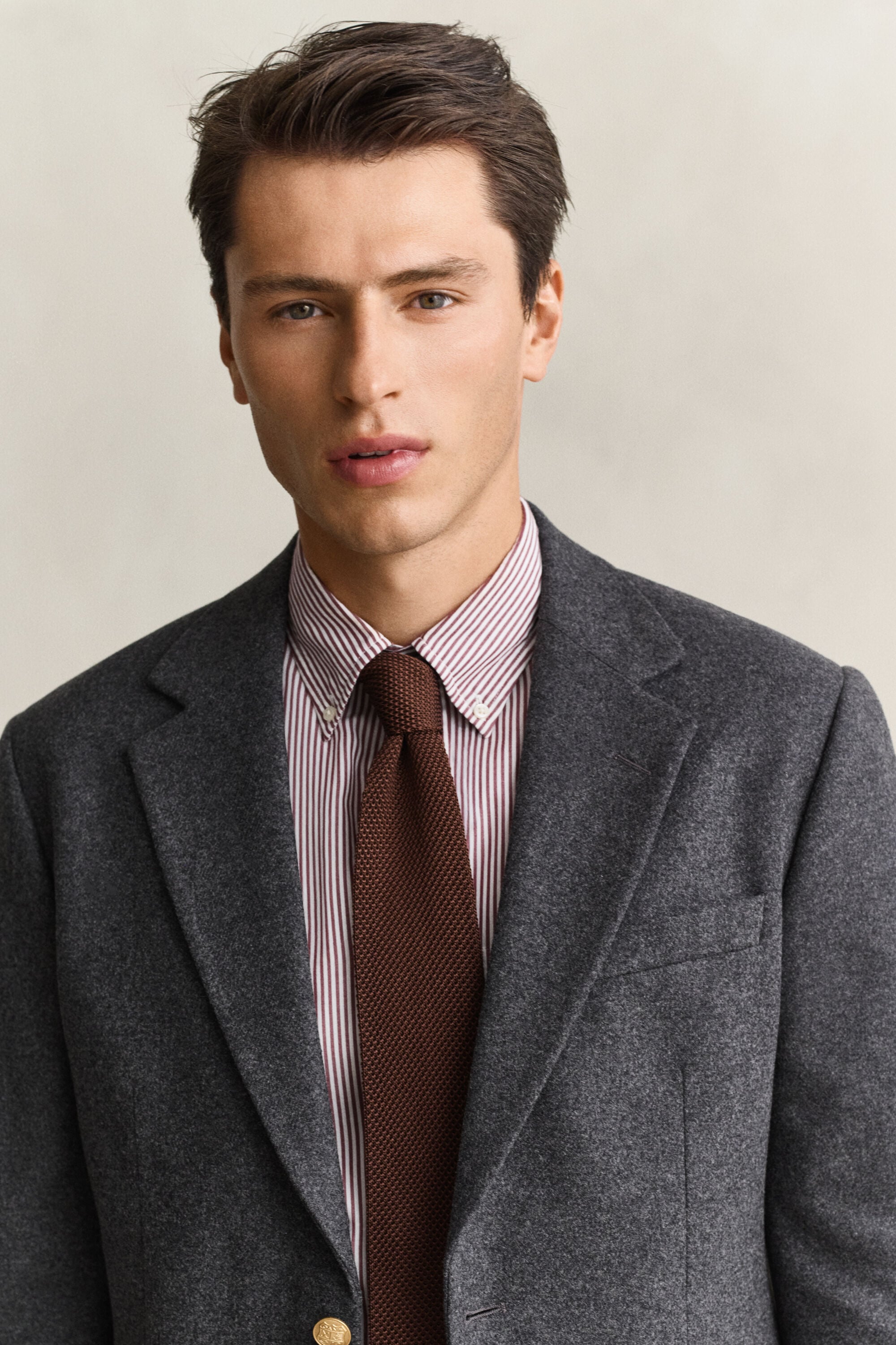 Club blazer van wollen flanel