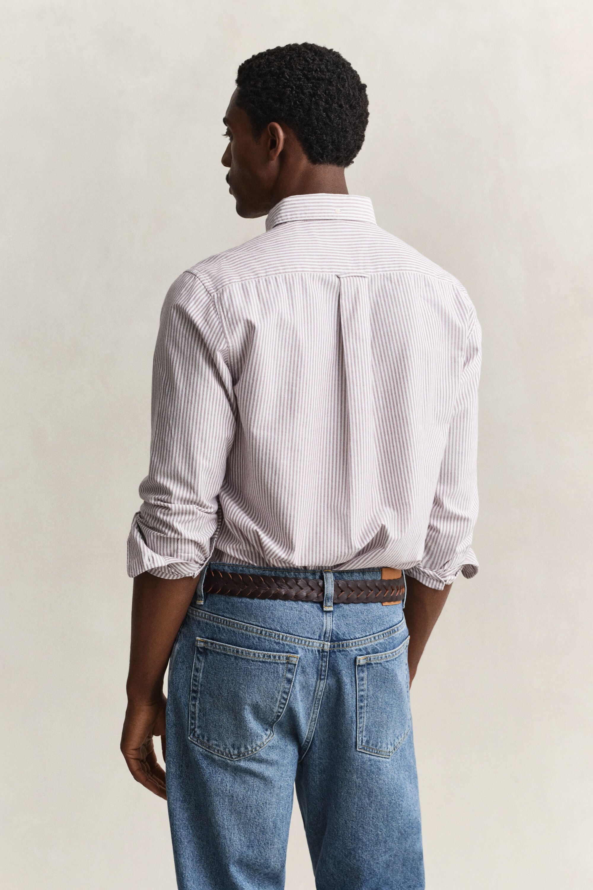 Classic Regular gestreept Oxford-hemd