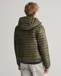 Teens glanzend lichtgewicht donsjack met wattering