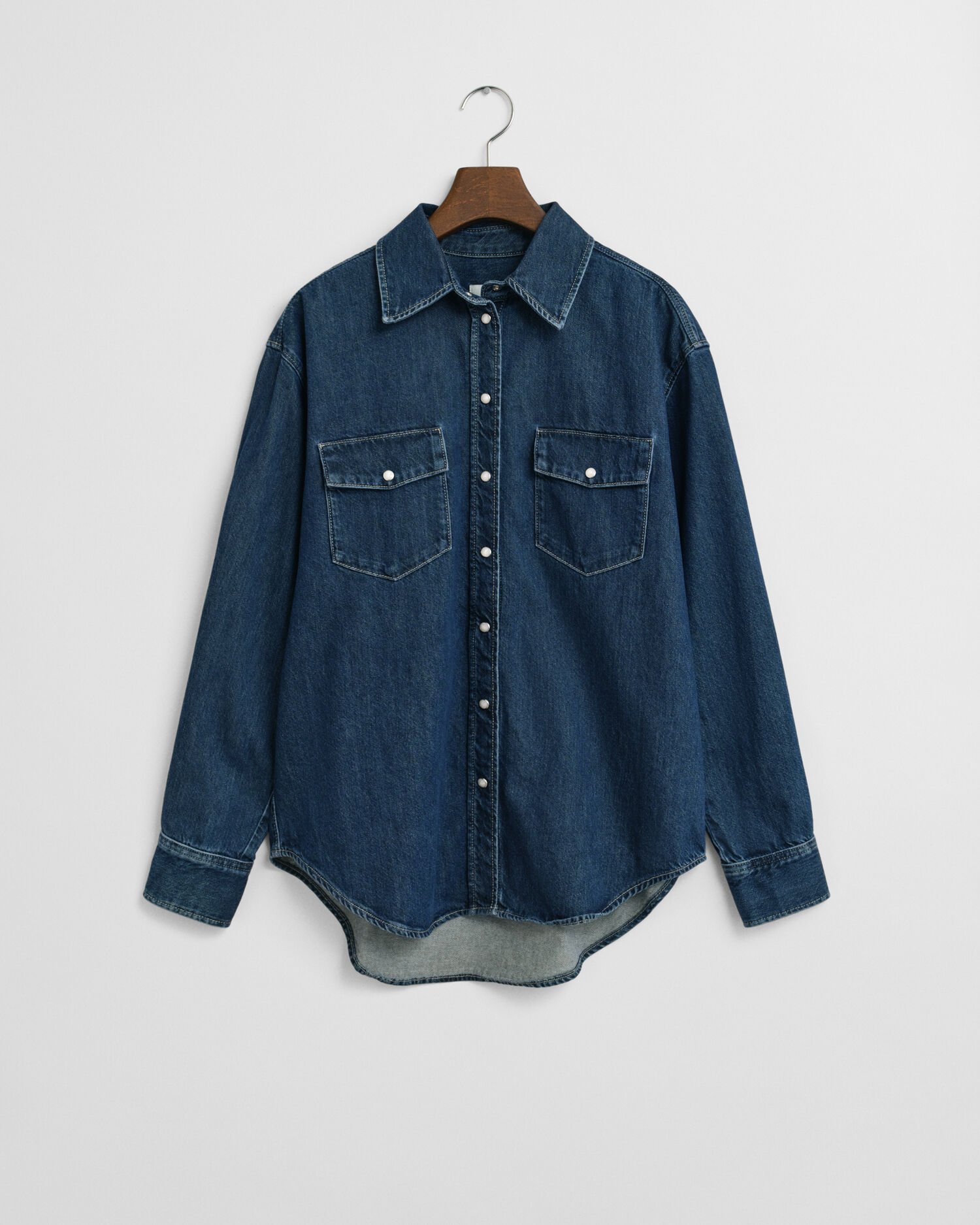 Chemise coupe décontractée en denim à poches