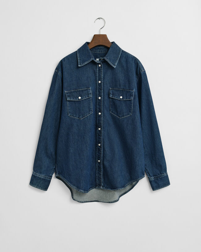 Relaxed Fit denim hemd met zak