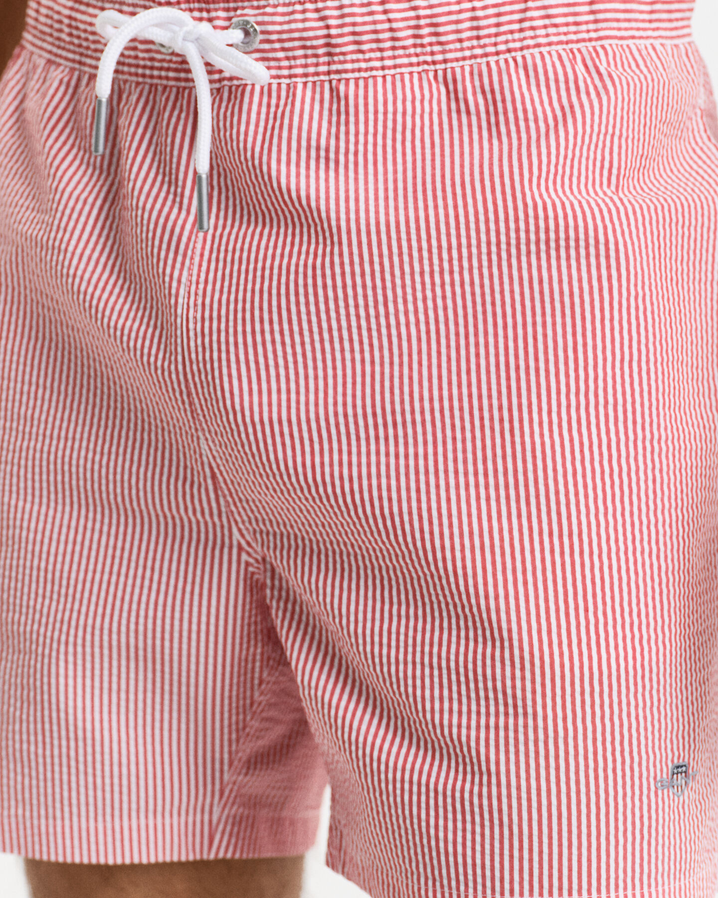 Zwemshort van seersucker