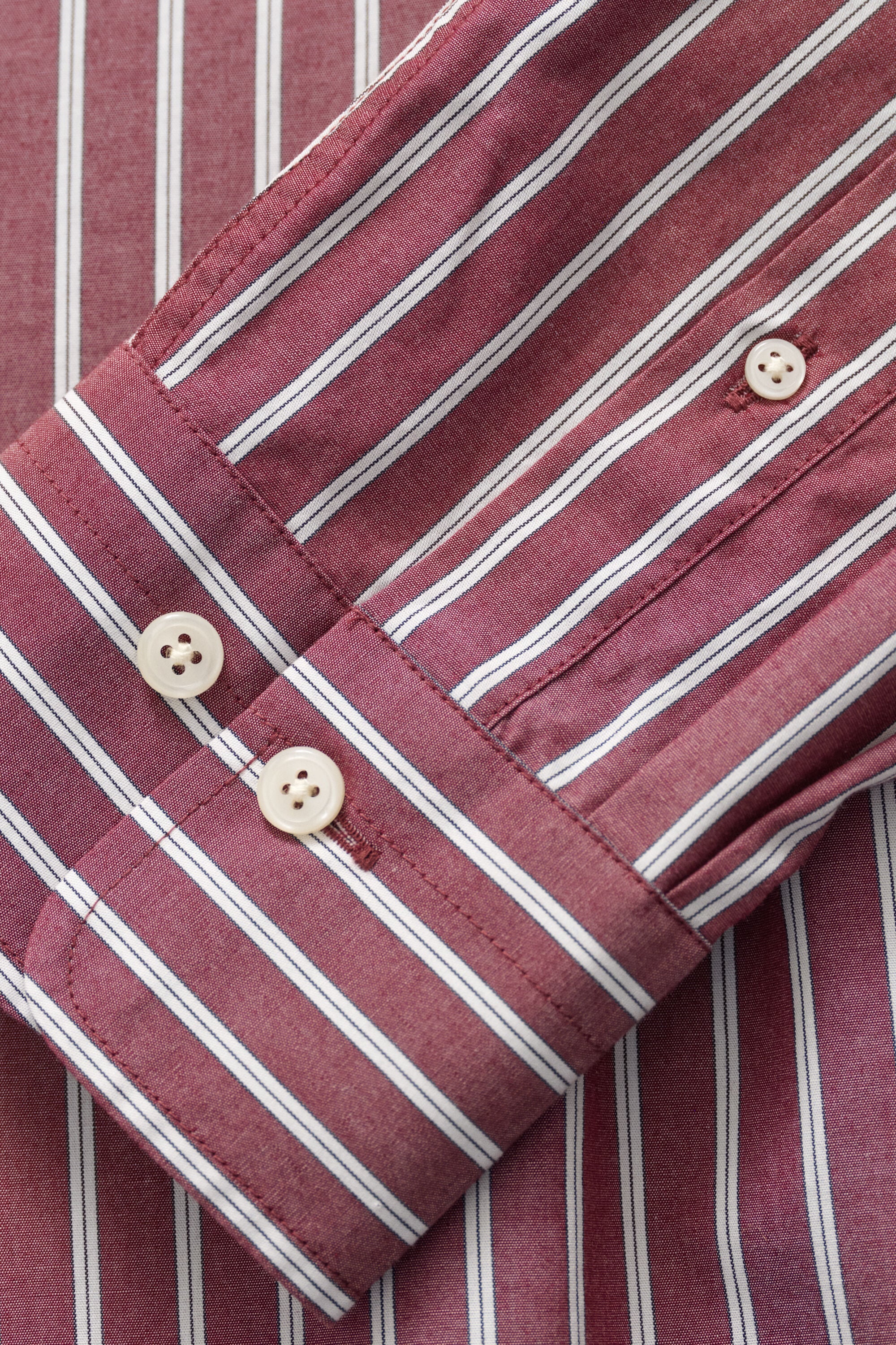 Poplin hemd met strepen
