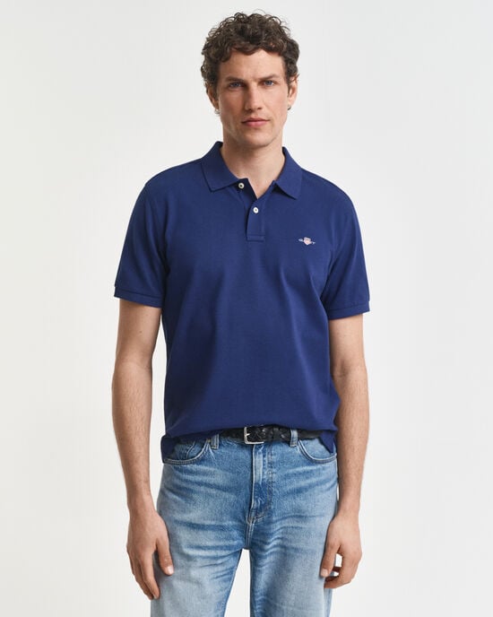 Regular Fit Shield piqué poloshirt