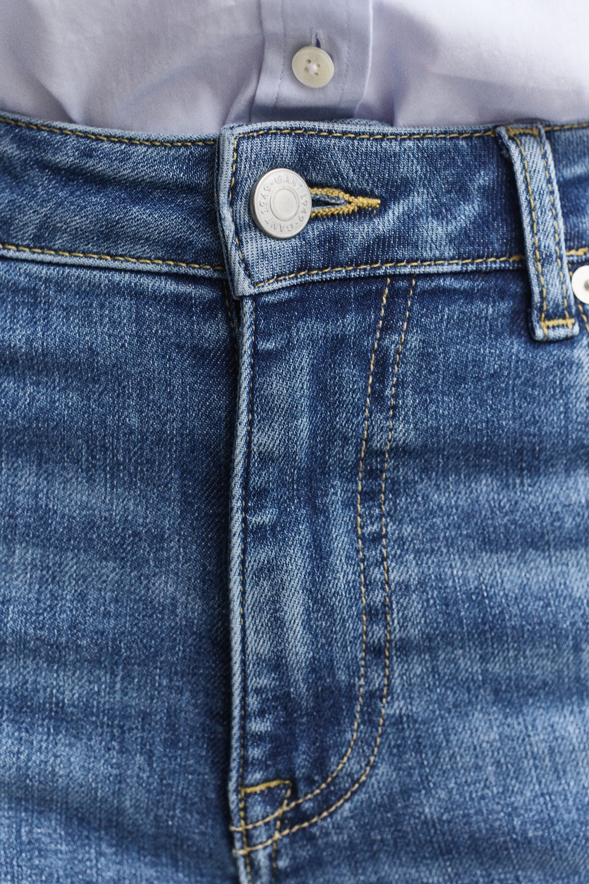 Cropped jeans met stretch