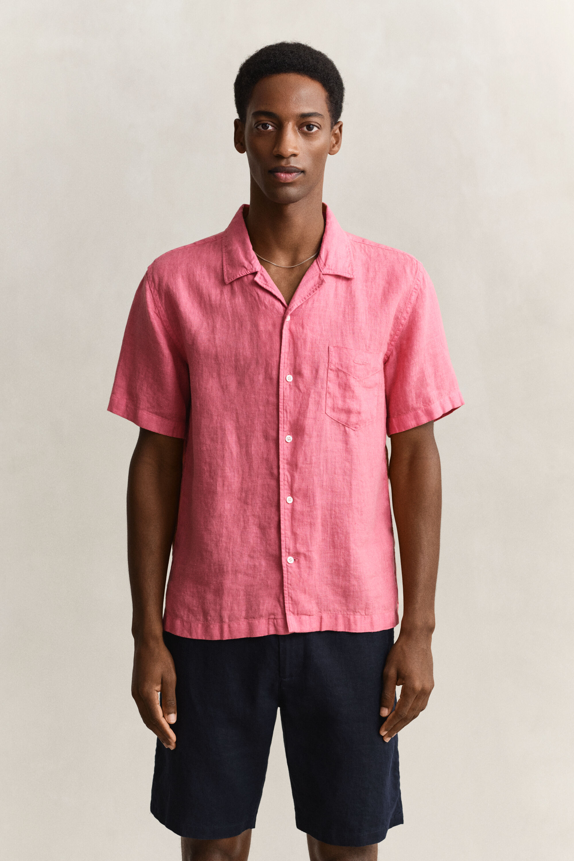 Chemise à manches courtes en lin