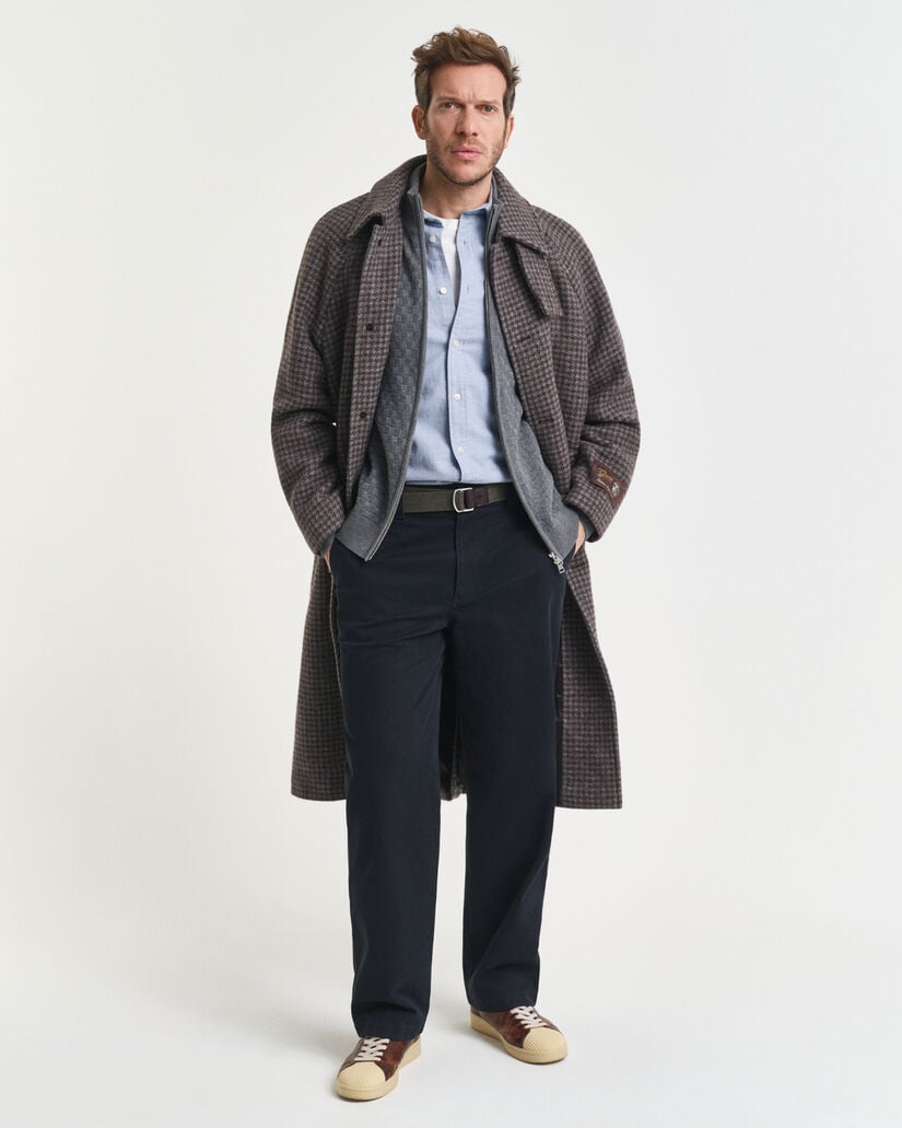 Trui met rits en microtextuur