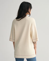 Gebreide polotrui met korte mouwen