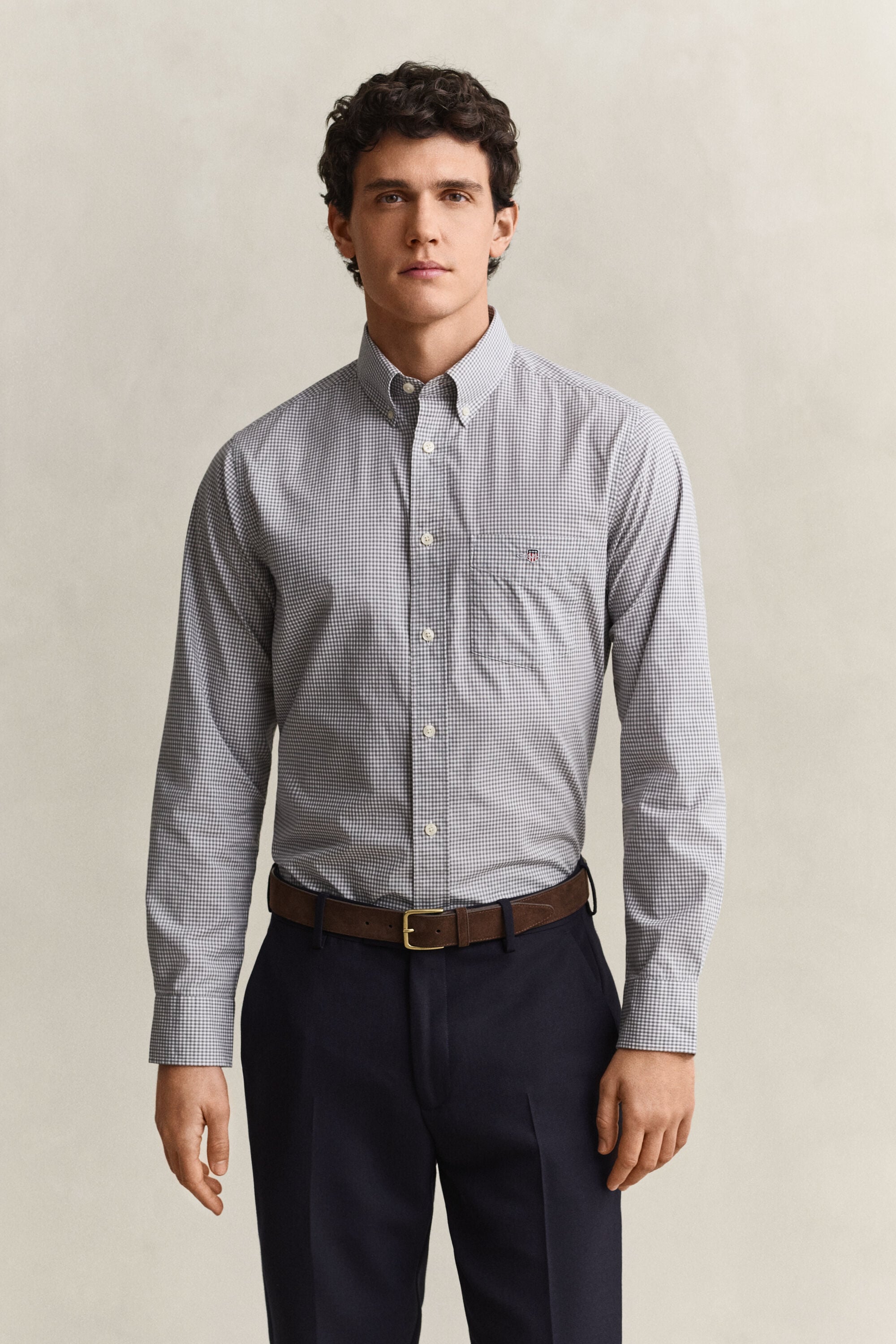 Chemise vichy en popeline classique