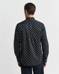 Regular Fit hemd van keperstof met paisleyprint