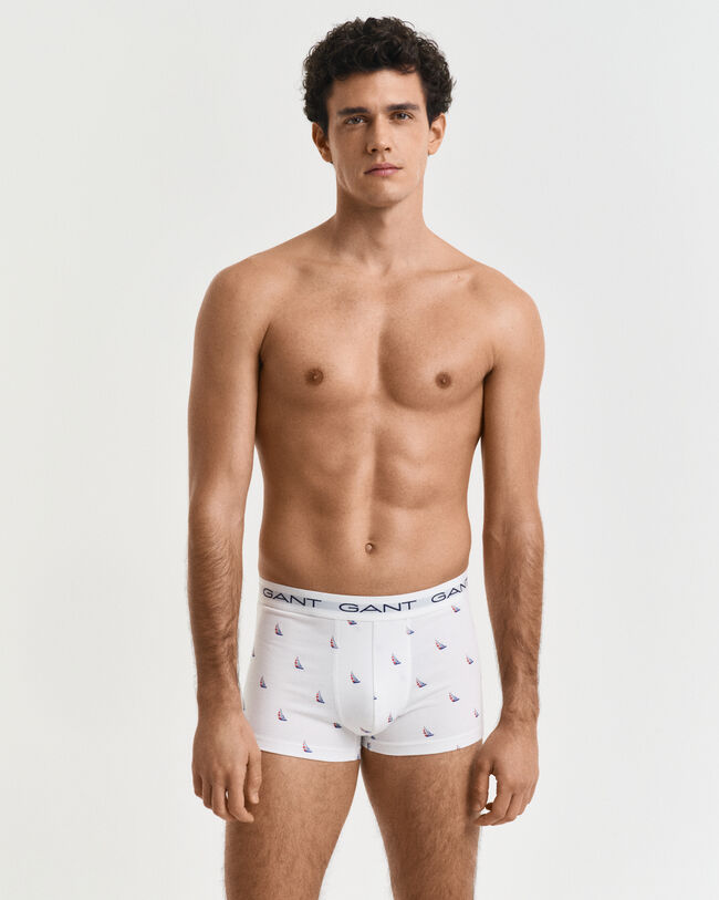 Set van drie boxershorts met botenprint