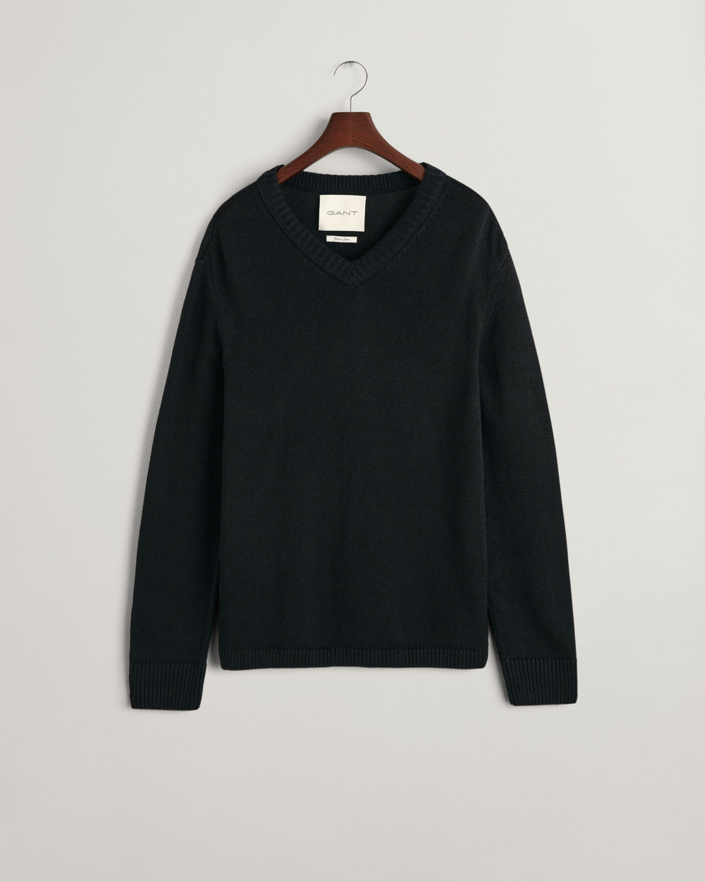 Pull col V en lin m&eacute;lang&eacute;