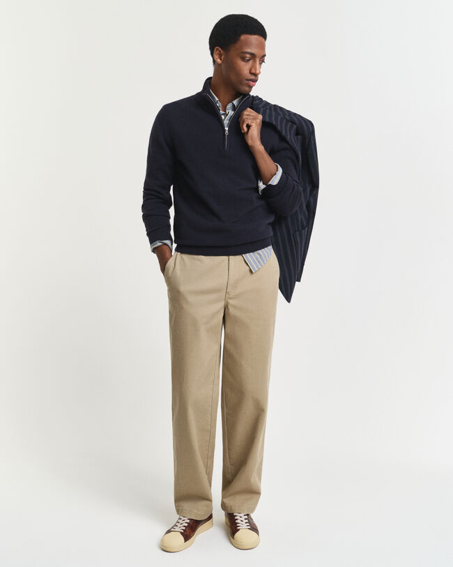 Pull à demi-zip en cachemire