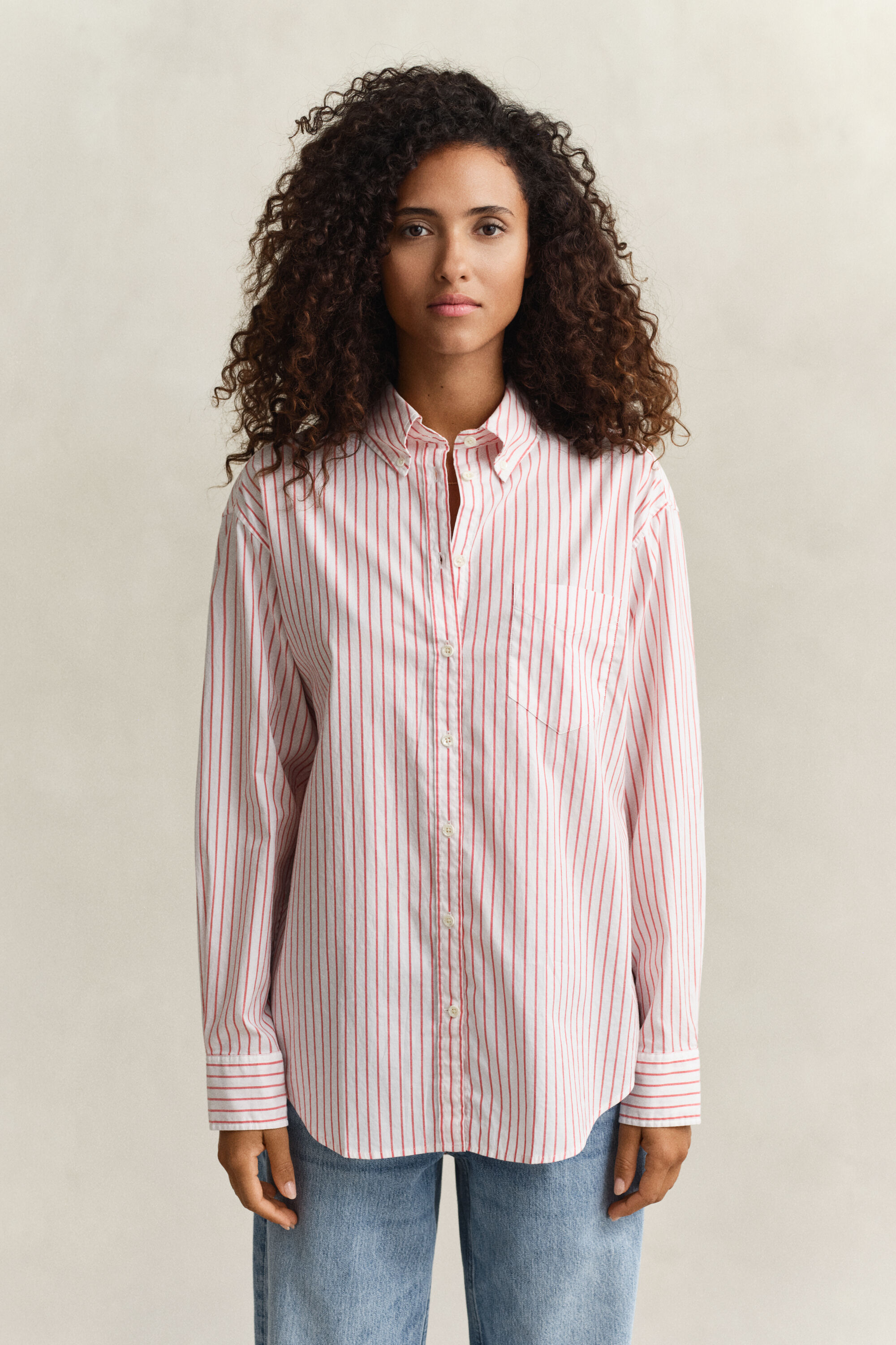 Chemise en coton Oxford à rayures Luxury