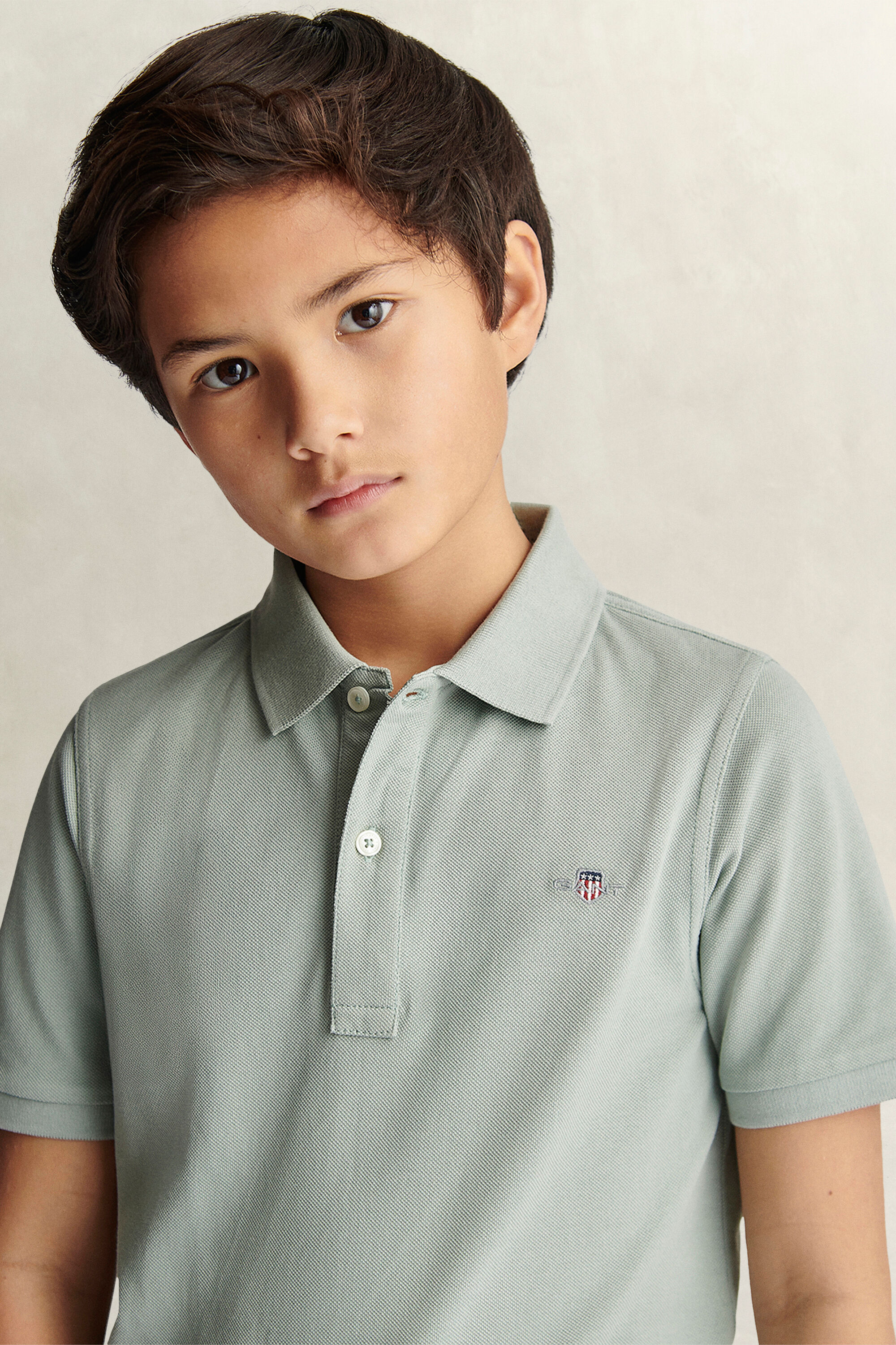 Polo en coton piqué Shield Ado