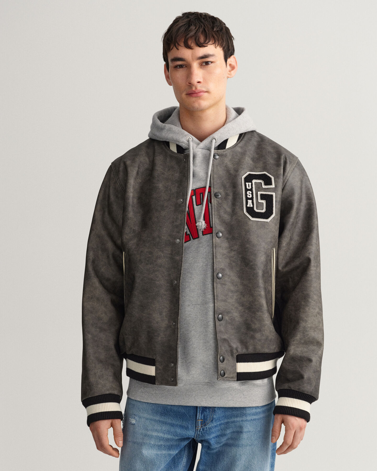 Leren GANT Varsity Jacket