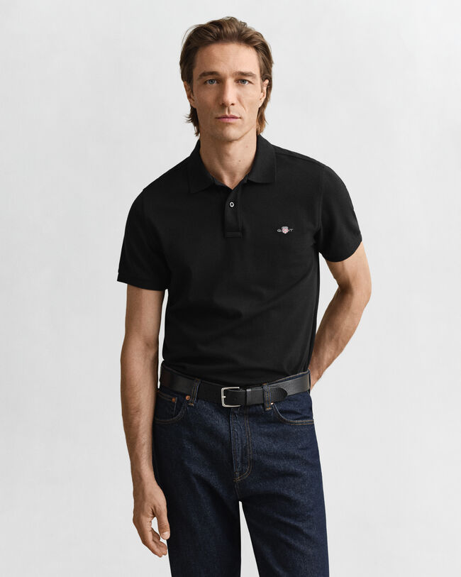 Regular Fit Shield piqué poloshirt