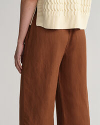 Pull-On broek van linnen en viscose