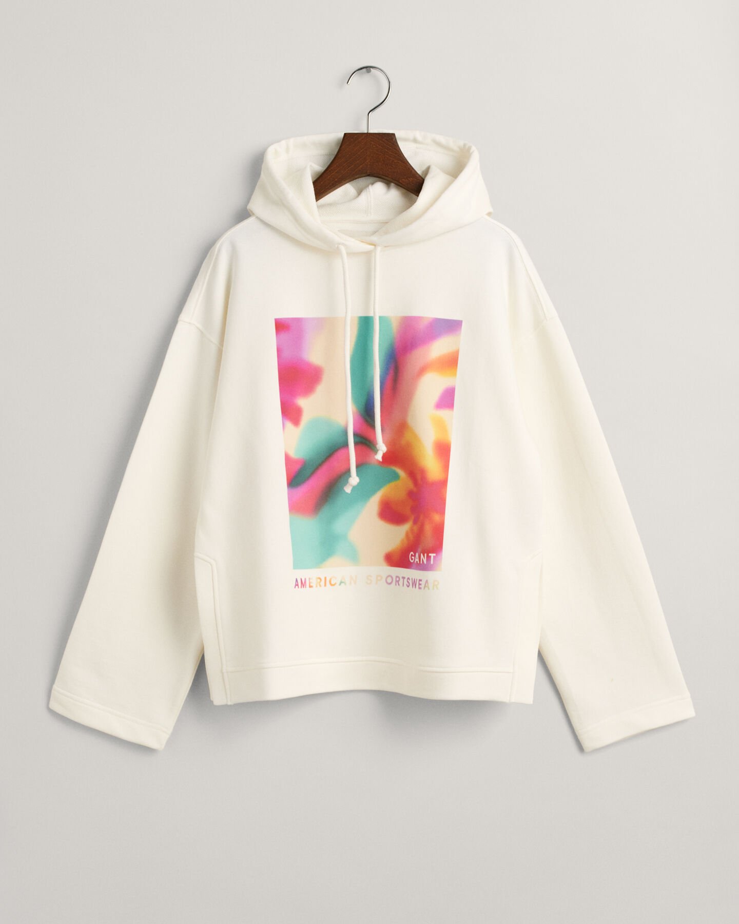 Graphic hoodie met bloemenprint