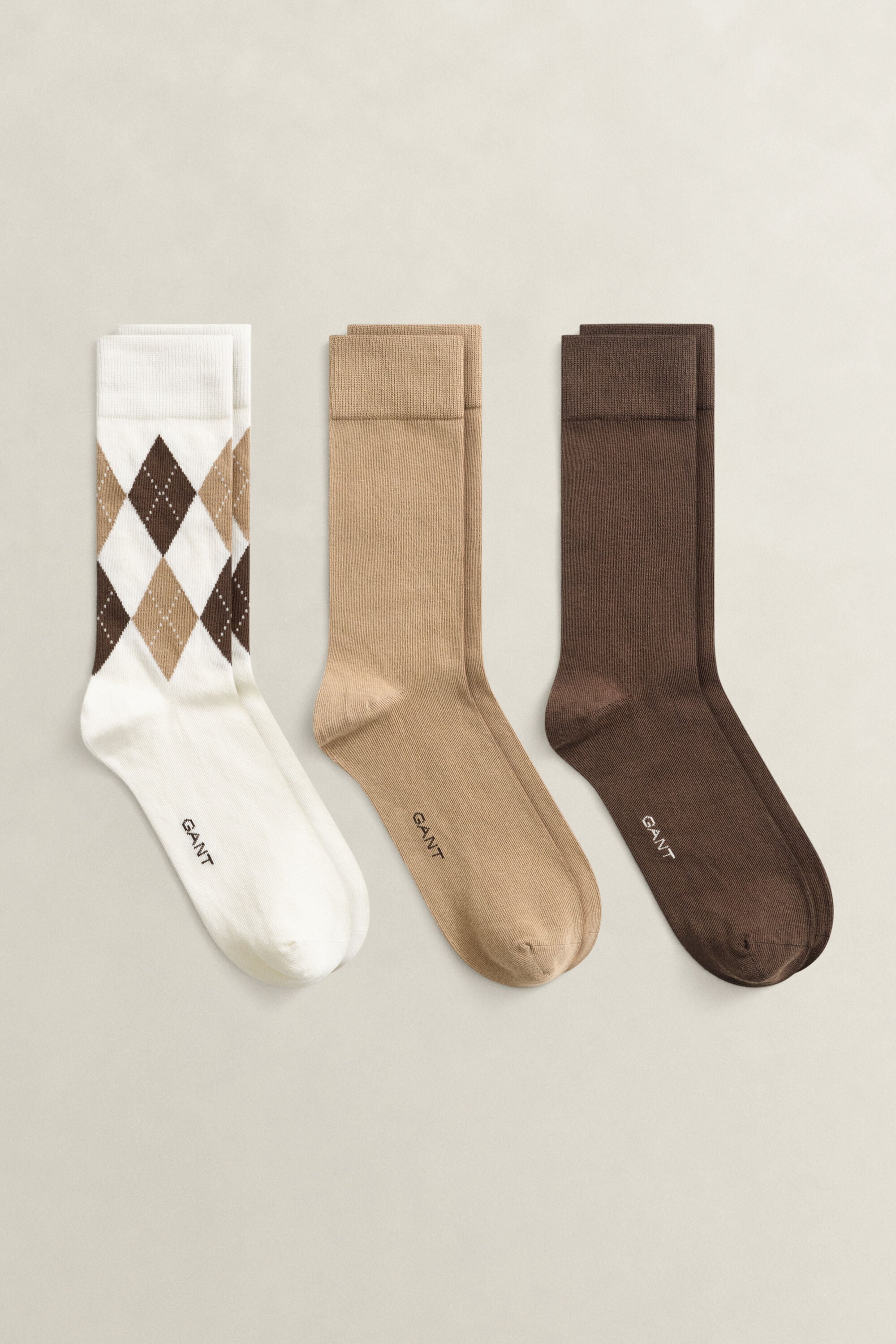 Set van drie paar Argyle sokken