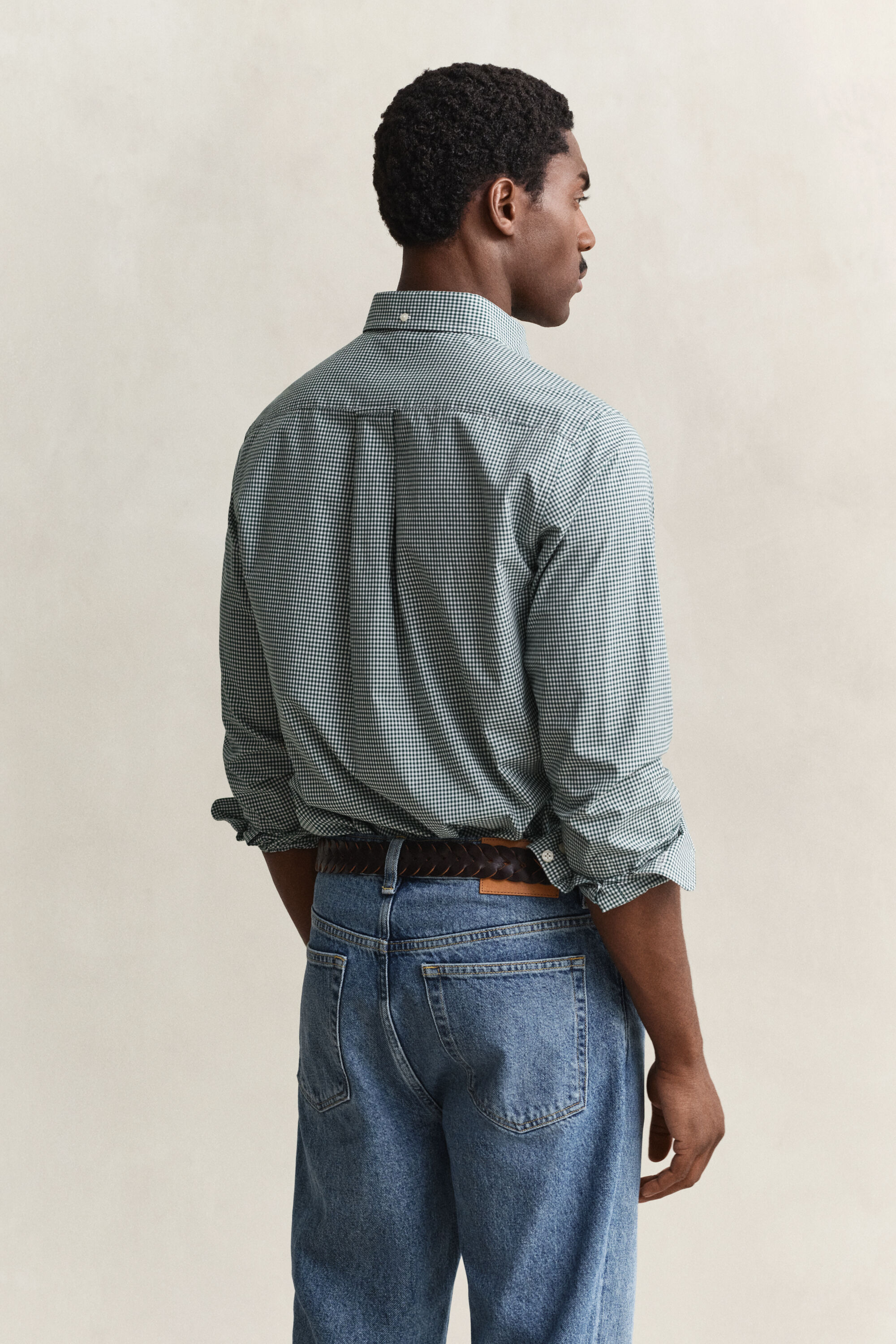 Klassiek poplin overhemd met Gingham-ruitje