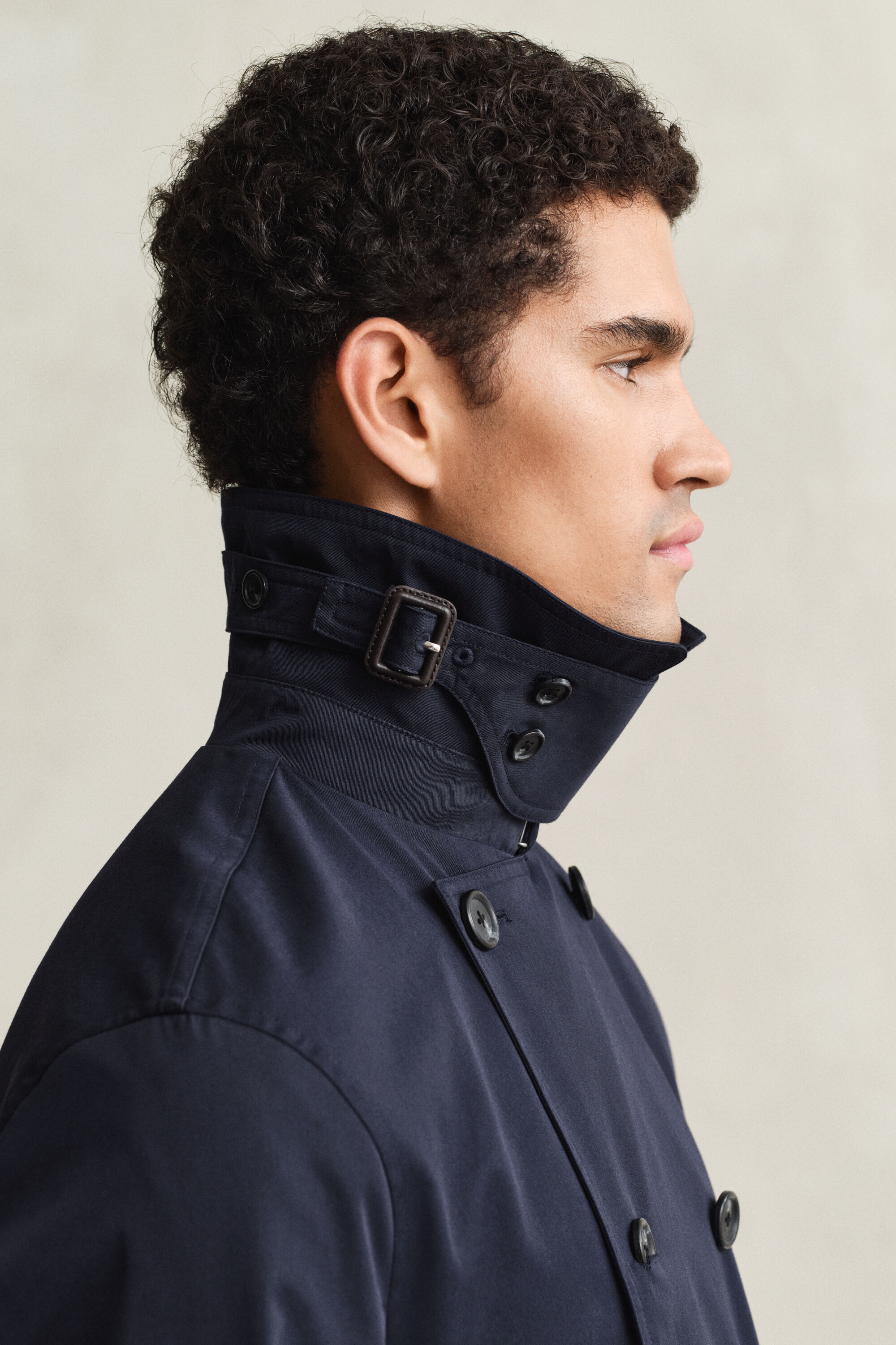 Trench-coat en coton mélangé